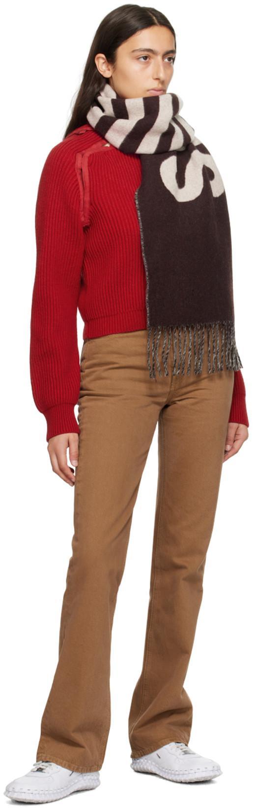 JACQUEMUS Brown Le Chouchou 'le De Nîmes' Jeans In 83a Camel/beige