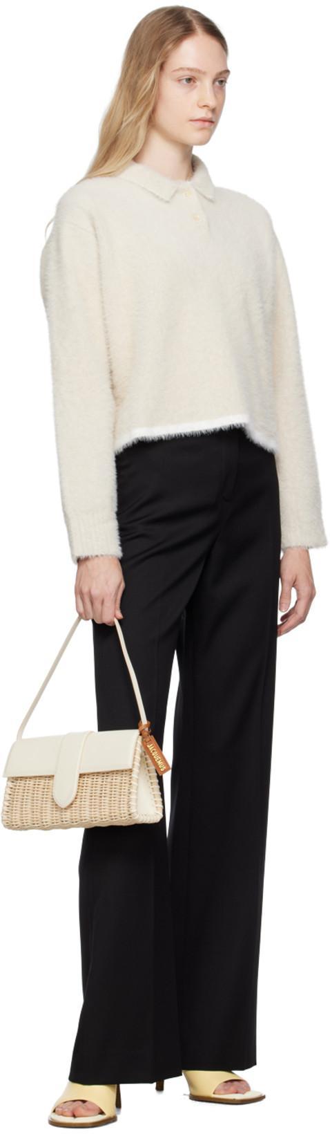 JACQUEMUS Off-white Le Raphia 'le Bambino Long Osier' Bag