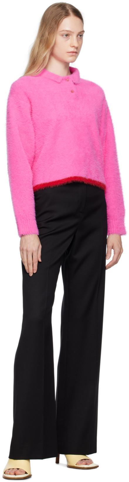 JACQUEMUS Le Pantalon Sauge Wool Twill High Pants In Nero