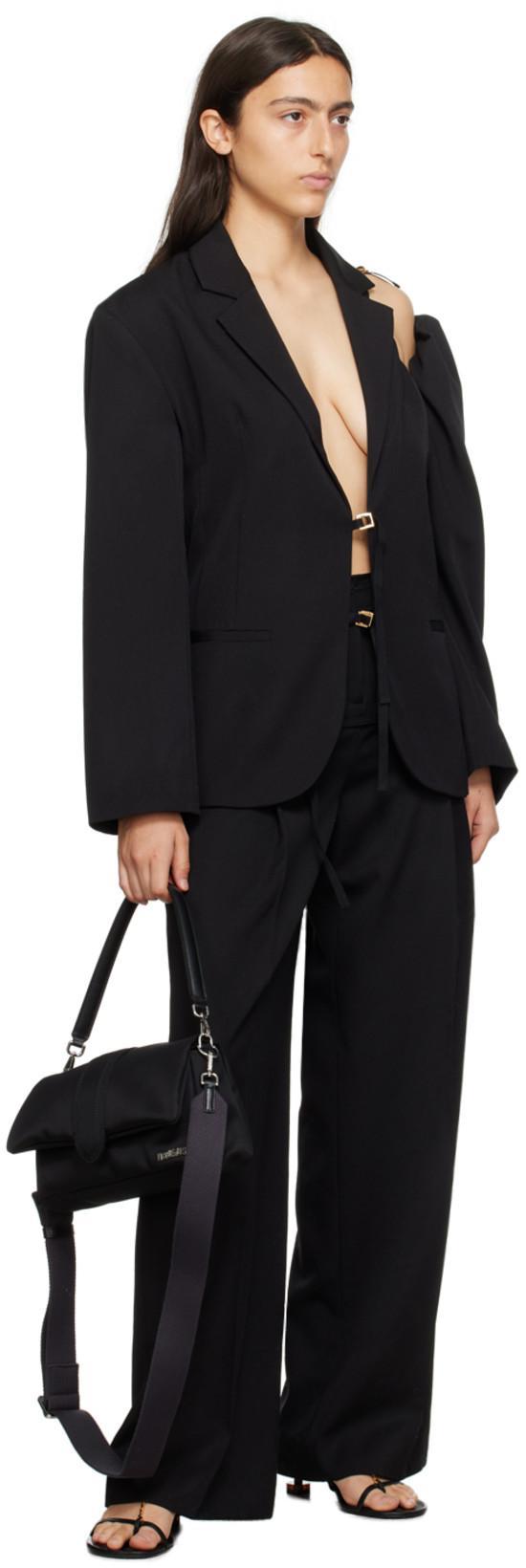 JACQUEMUS Black Le Chouchou 'le Pantalon Criollo' Trousers