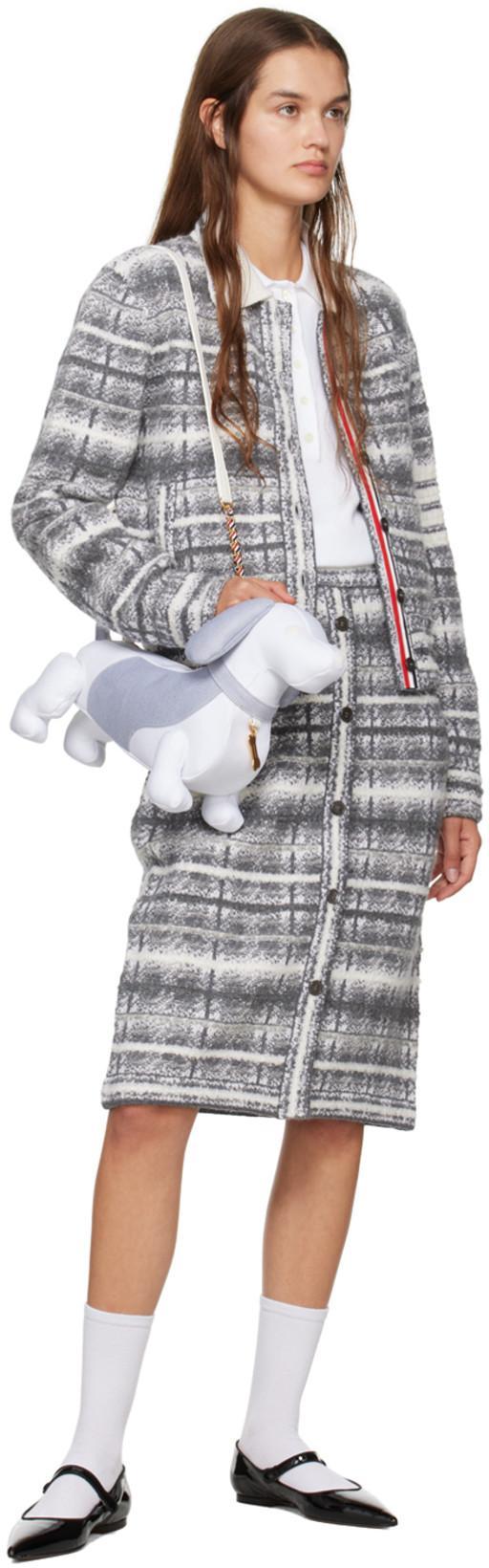 THOM BROWNE Patent Leather Pointed Thom John Flats In Black