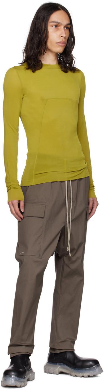 RICK OWENS Yellow Edfu Long Sleeve T-shirt In 32 Acid