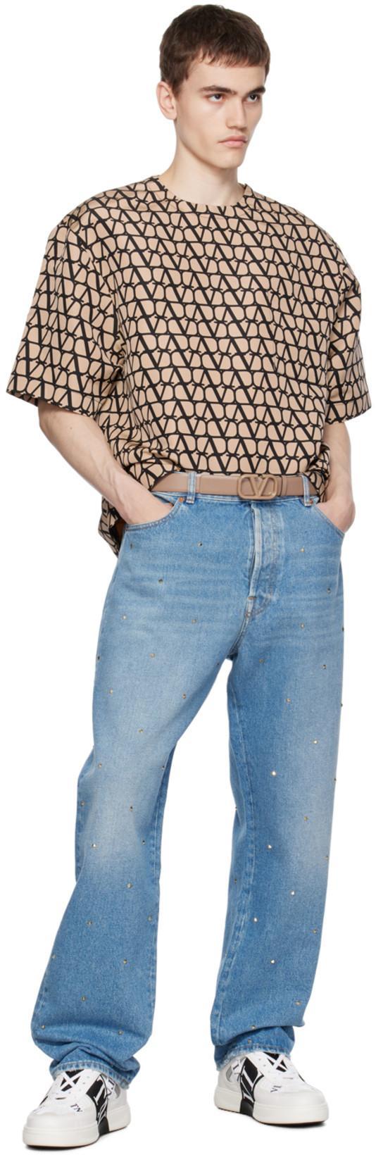 VALENTINO Toile Iconographe Print T-shirt In Cream