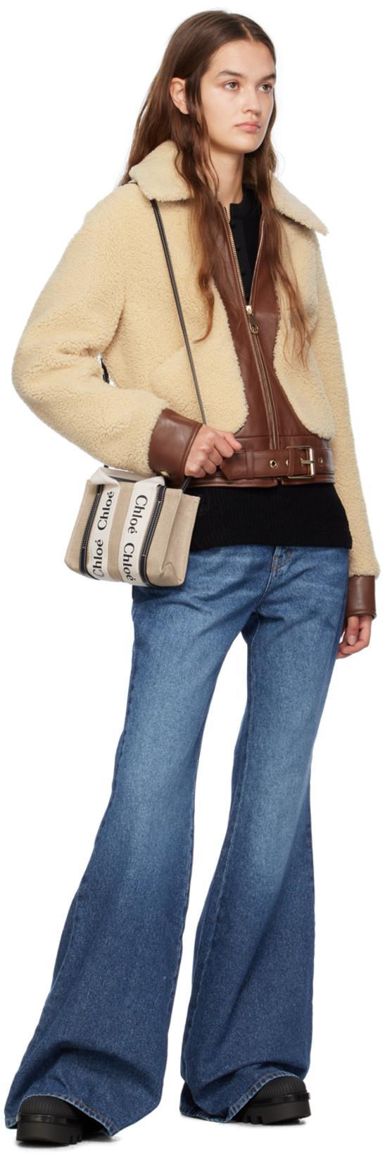 CHLOÉ Chloe' Wide Leg Denim Jeans In Black