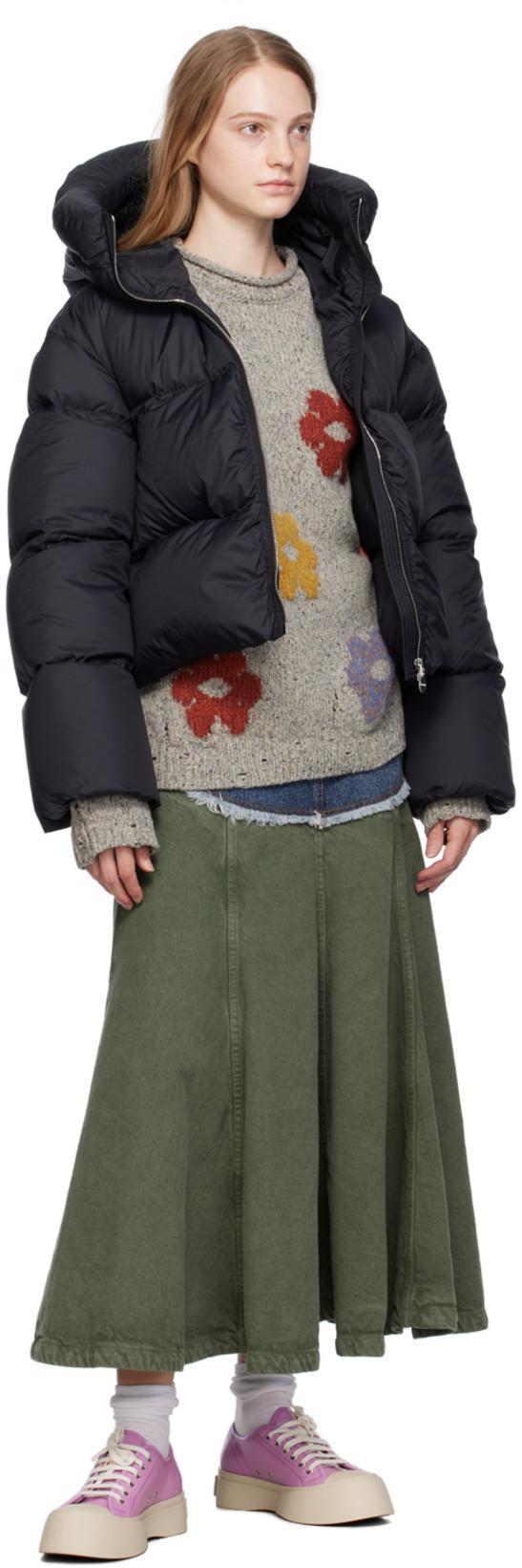 IENKI IENKI Hooded Kenny J Boxy Down Jacket In Black