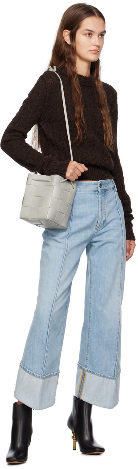 BOTTEGA VENETA Women Curved Line Jeans In Blue