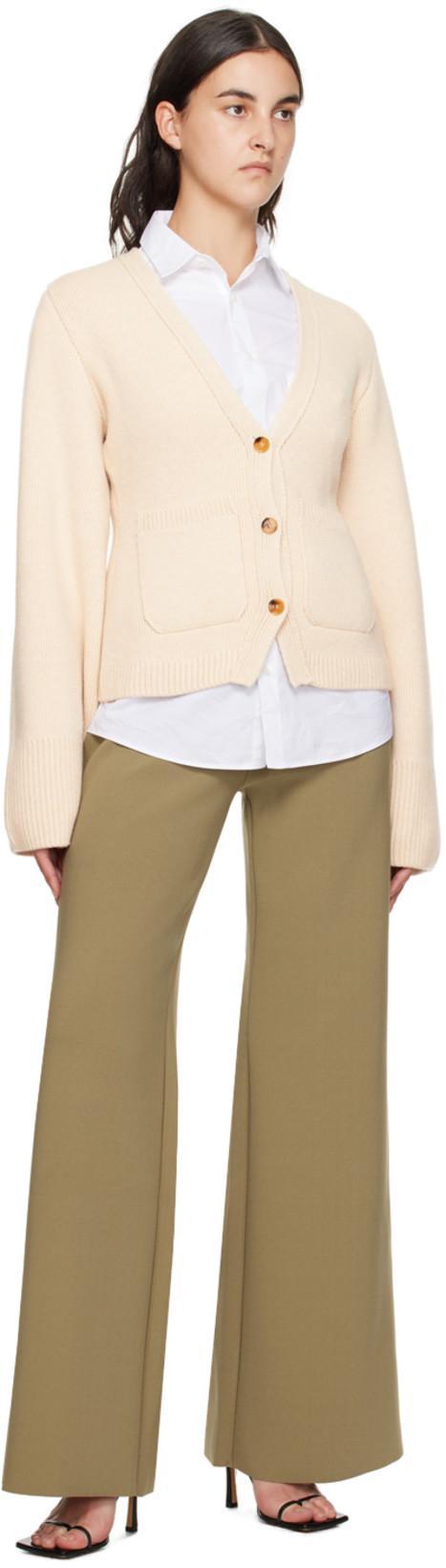 KHAITE Woman Cardigan Ivory Size Xs Cashmere In Neutral