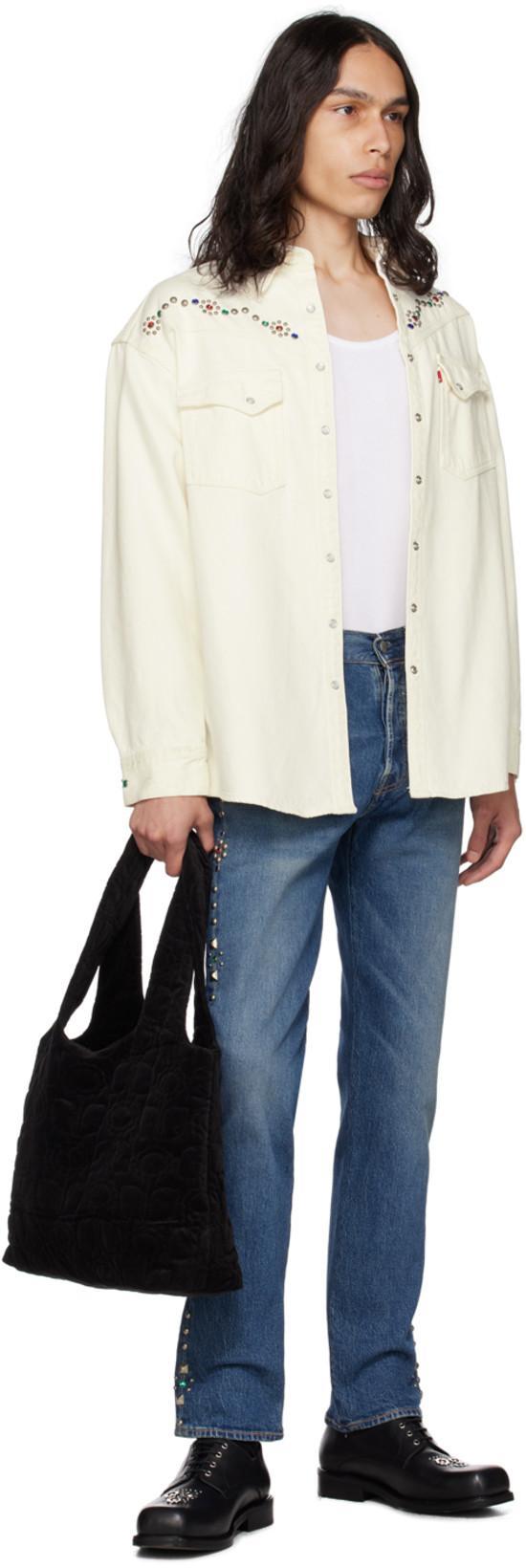 THE LETTERS White Striped Tank Top