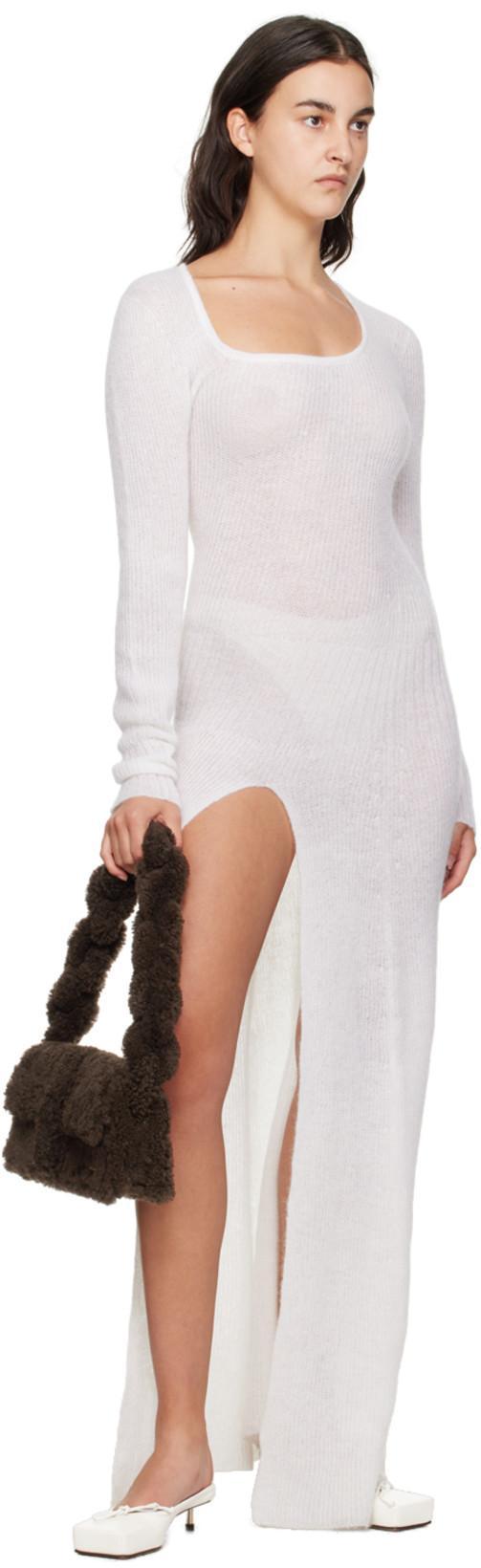 JACQUEMUS Off-white Le Chouchou 'la Robe Dao' Maxi Dress In 110 Off/white