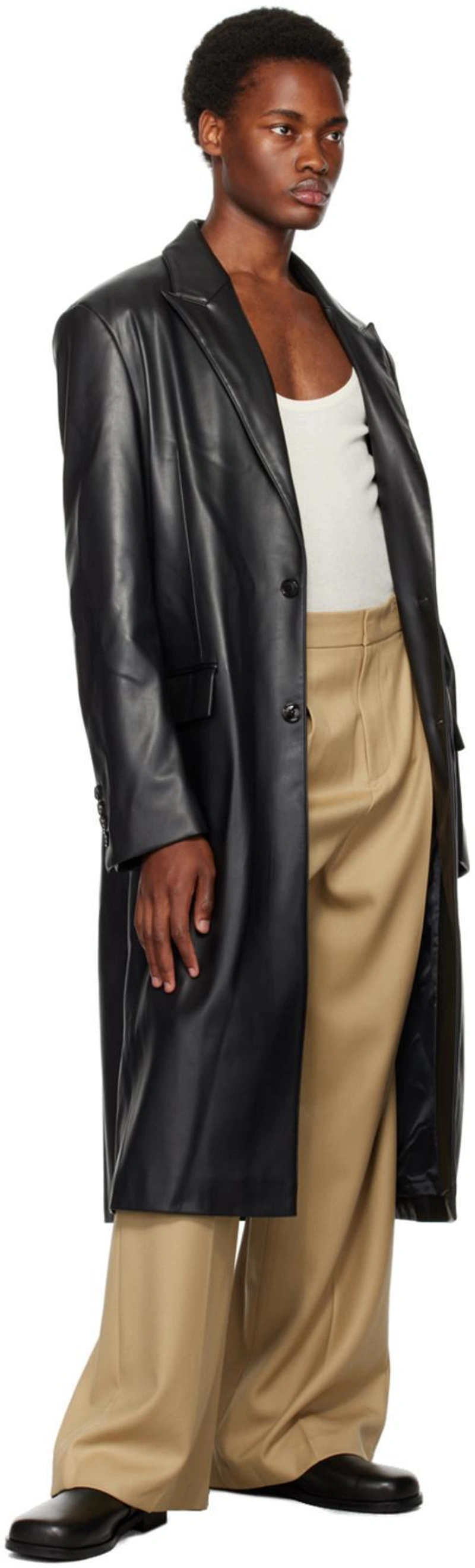 SSENSE's Post | 搭配: Bottega Veneta Slim Fit Cotton Blend Tank Top In White；System Beige Wide-leg Trousers；System Black Pin-buckle Loafers