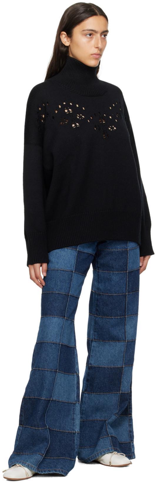 CHLOÉ Patchwork High-rise Wide-leg Jeans In Multi