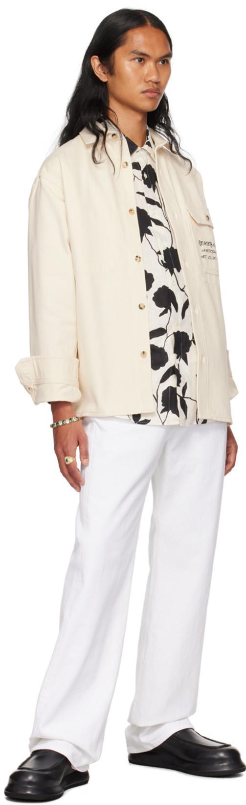 JACQUEMUS White Le Chouchou 'le De Nîmes Suno' Jeans