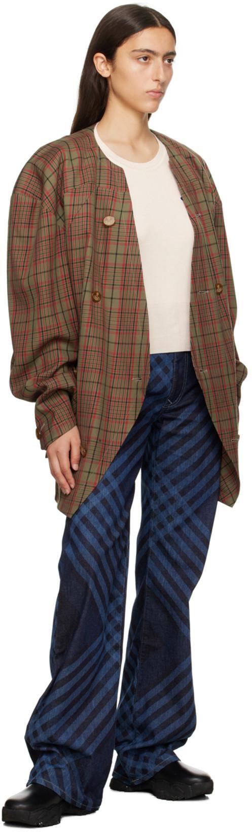 VIVIENNE WESTWOOD Ribbed Hem Crewneck Top With Short Sleeves In White