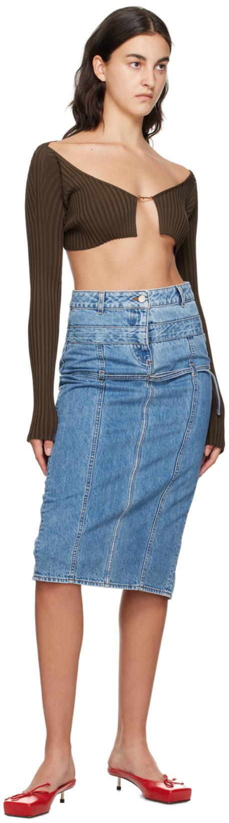 JACQUEMUS La Maille Pralu Cardigan In Brown