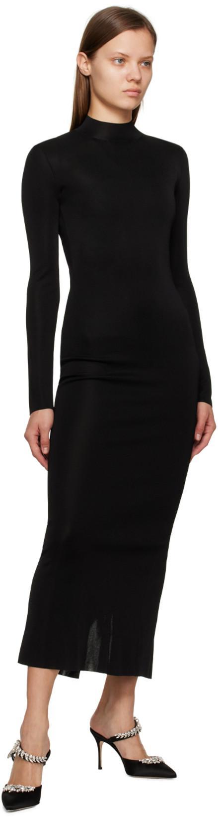 TOM FORD Black Crewneck Maxi Dress In Lb999 Black