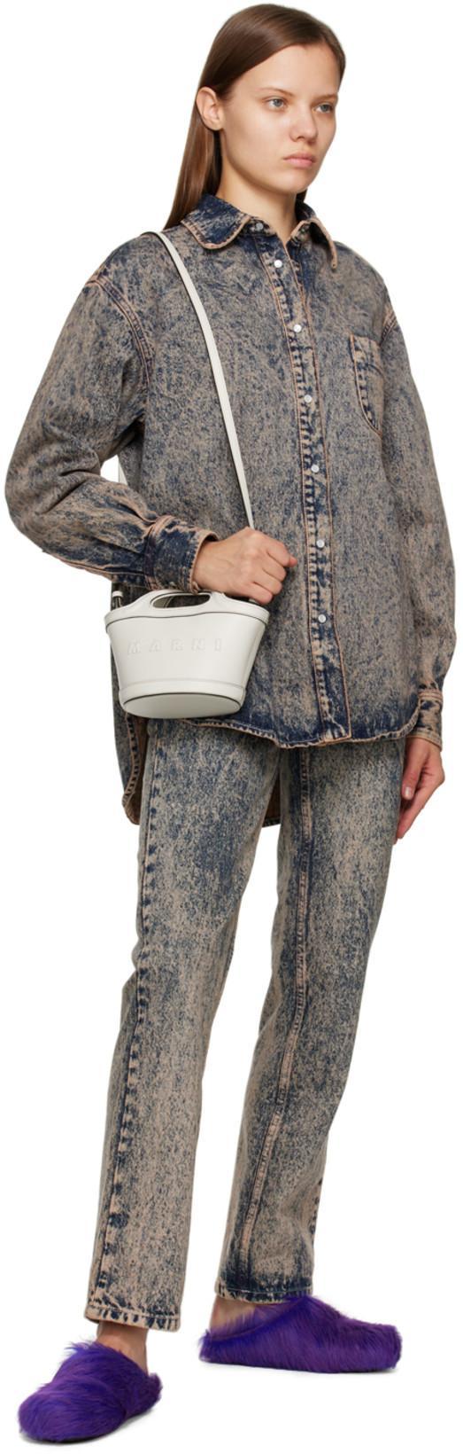 MARNI Acid-wash Slim-cut Jeans In Multi