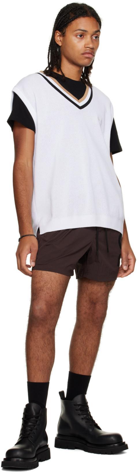 HUGO BOSS Slim-fit T-shirt With Popcorn Stripe Fabric In Black