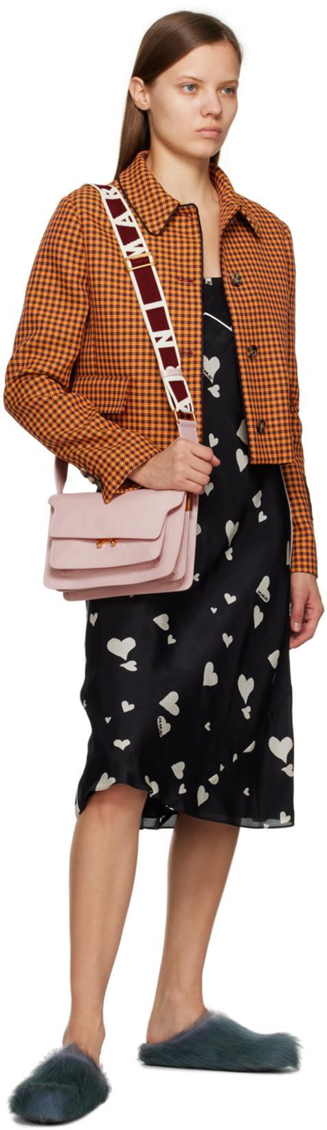 MARNI Printed Silk-habotai Midi Slip Dress In Black