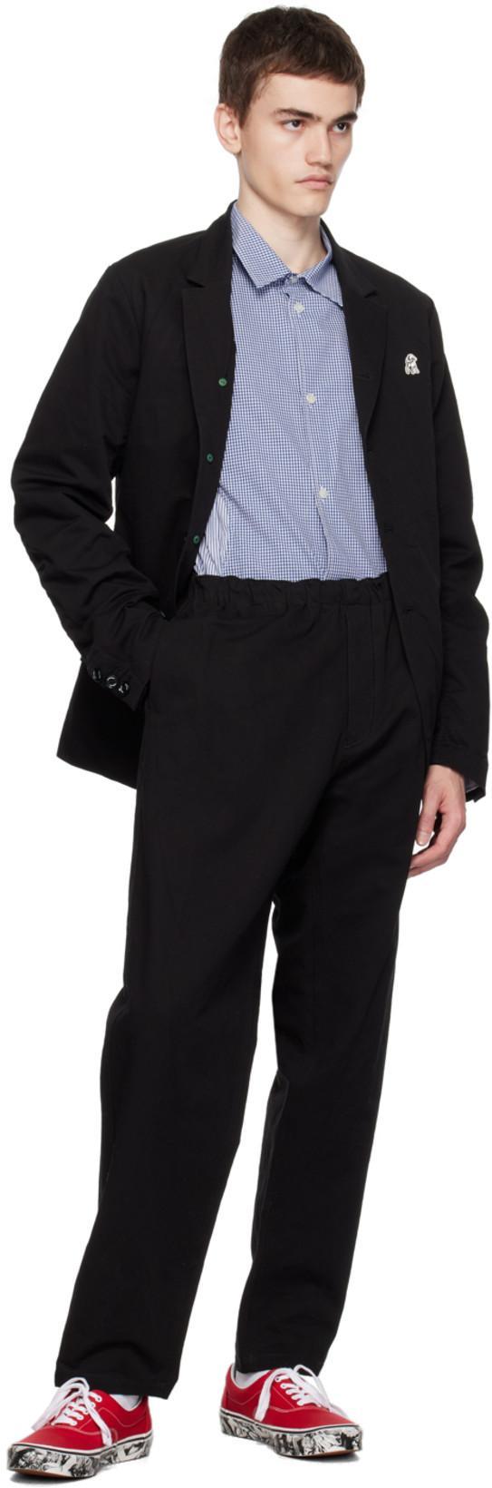 THE SHEPHERD UNDERCOVER Black Embroidered Trousers