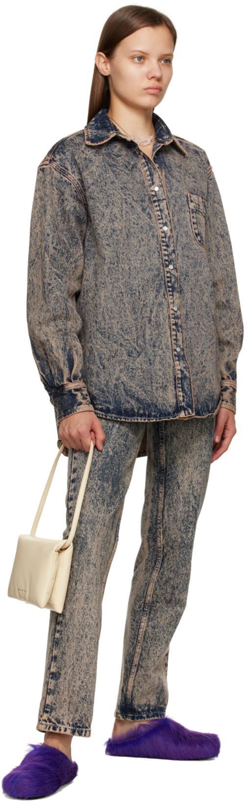 MARNI Acid-wash Slim-cut Jeans In Multi