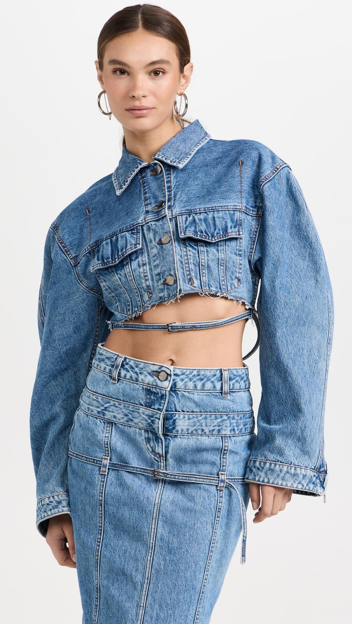 JACQUEMUS Woman Denim Skirt Blue Size 27 Re-used Cotton