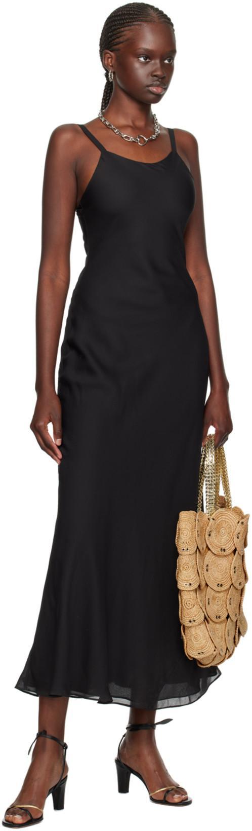 MARYAM NASSIR ZADEH Black Georgie Maxi Dress In 1135 Black