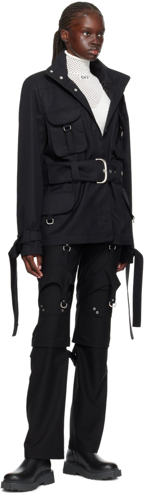 OFF-WHITE Sponge Black Logo-print Rain Boots In Black White