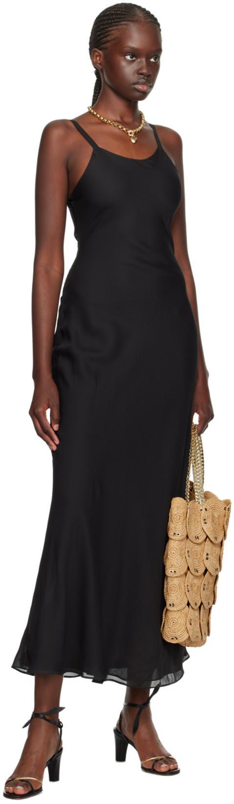 MARYAM NASSIR ZADEH Black Georgie Maxi Dress In 1135 Black