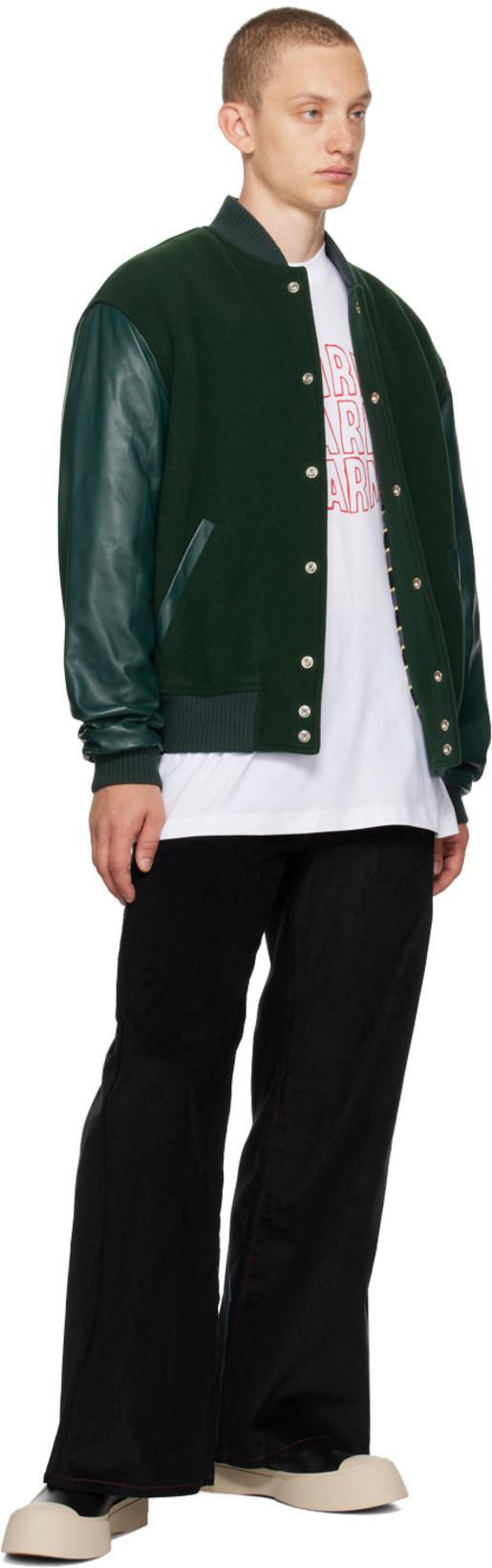 MARNI Logo-print Cotton T-shirt In White,red