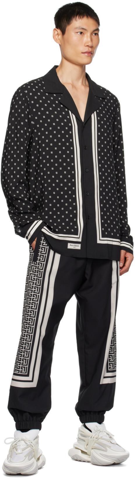 BALMAIN Monogram Joggers In Black