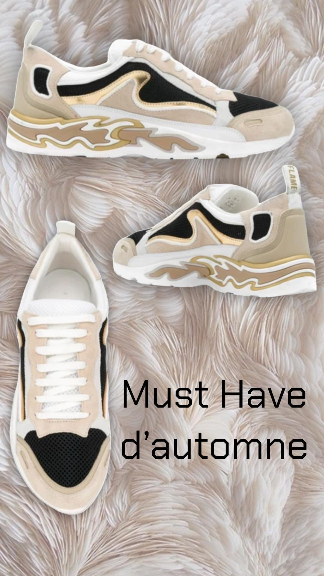 SANDRO Flame Sneakers In Black