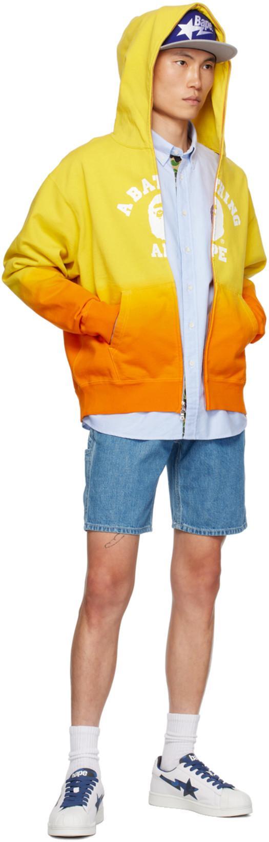 BAPE Blue Hammer Loop Shorts In Light Indigo