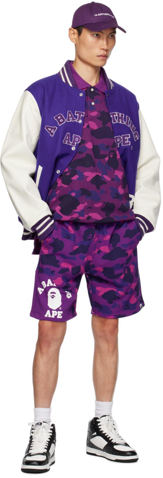 BAPE Purple Giant Ape Head Bomber Jacket