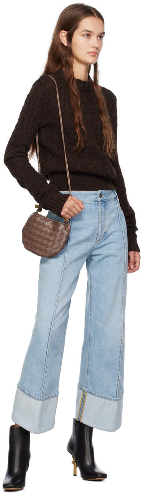 BOTTEGA VENETA Women Curved Line Jeans In Blue