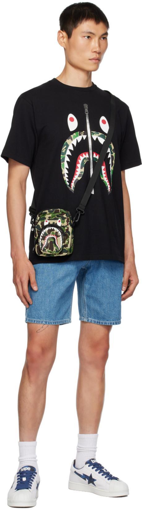 BAPE Blue Hammer Loop Shorts In Light Indigo