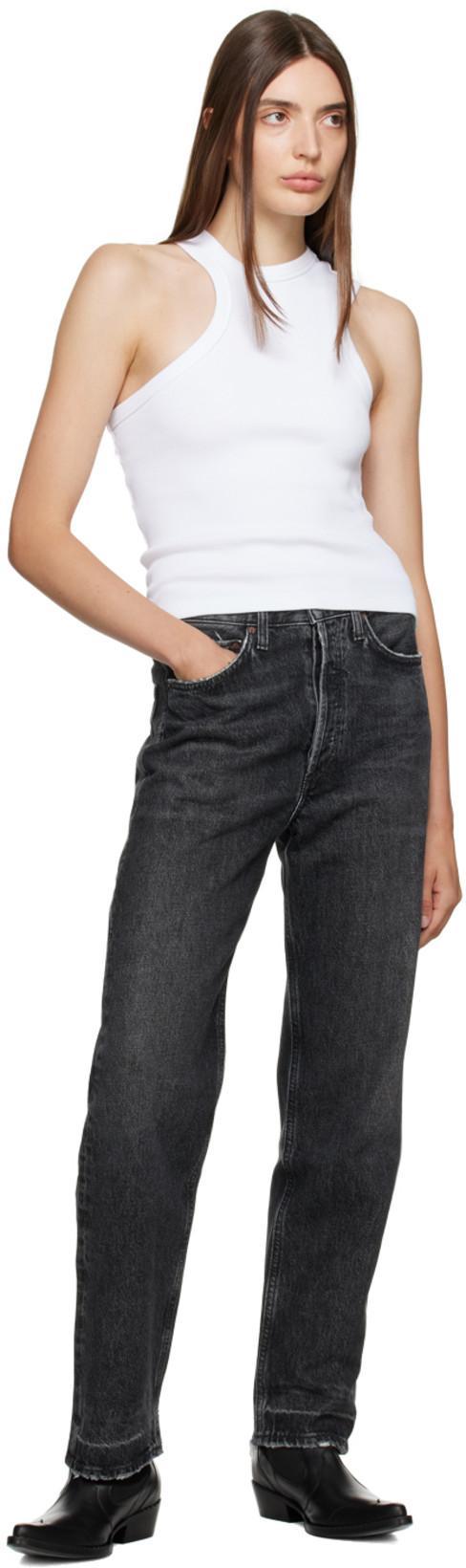 AGOLDE Low Slung Baggy Jeans In Black