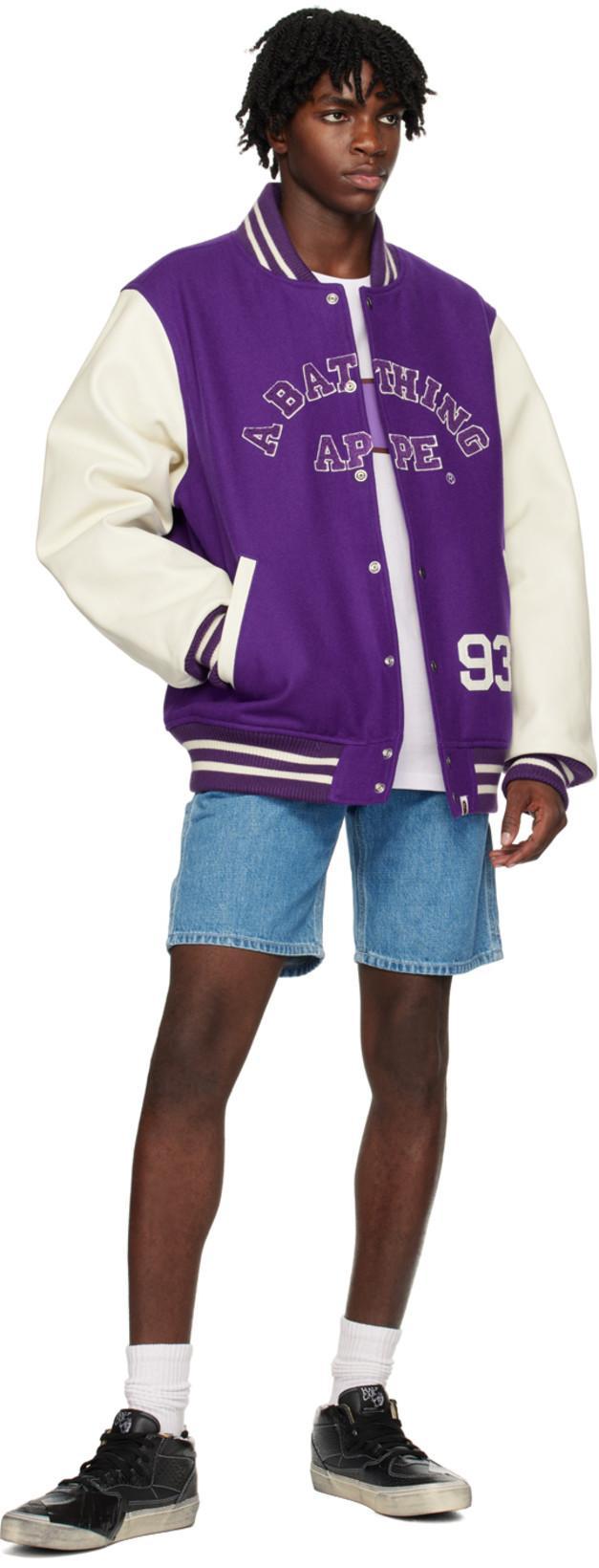 BAPE Blue Hammer Loop Shorts In Light Indigo