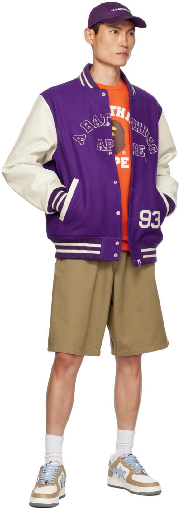 BAPE Purple Giant Ape Head Bomber Jacket