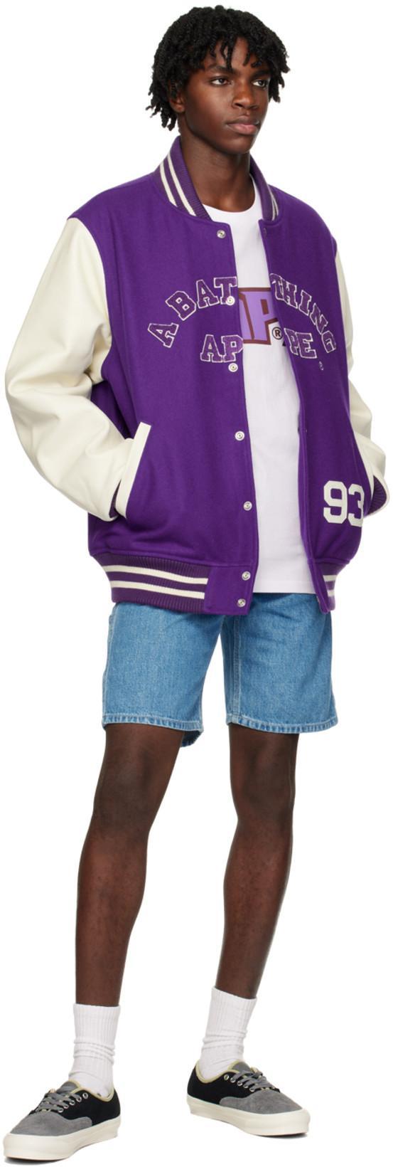 BAPE Blue Hammer Loop Shorts In Light Indigo