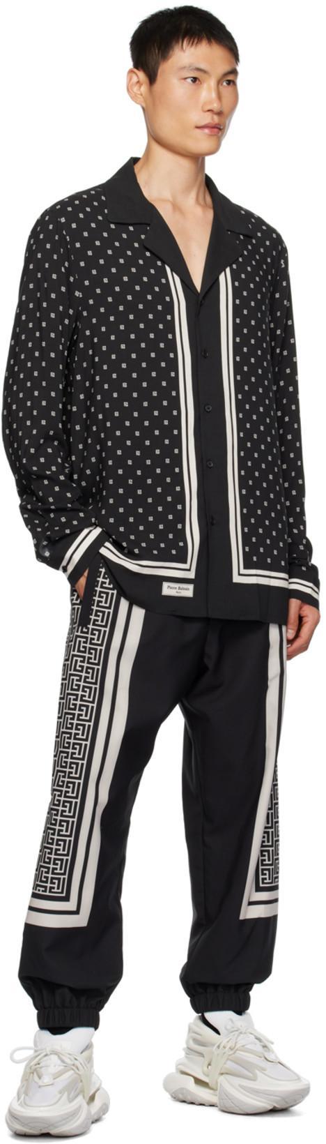 BALMAIN Monogram Joggers In Black