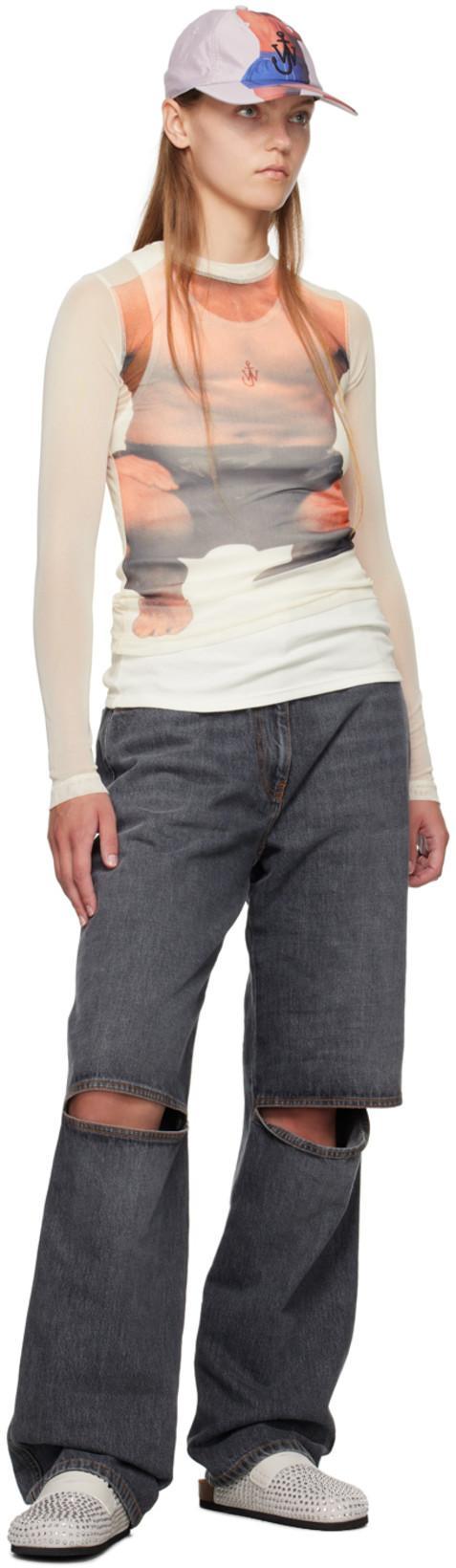 JW ANDERSON J. W. Anderson Anchor Fitted Ribbed Tank Top In White