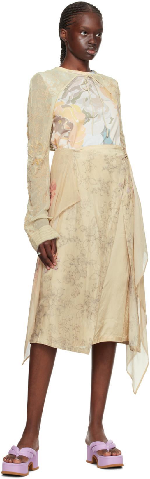 DRIES VAN NOTEN Leather Platform Thong Sandals In 403 Lilac