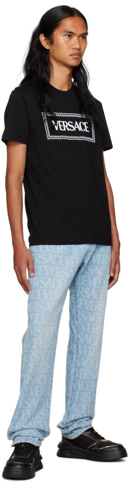 VERSACE Greek Braid Cable Knit Sweater In Multicolor