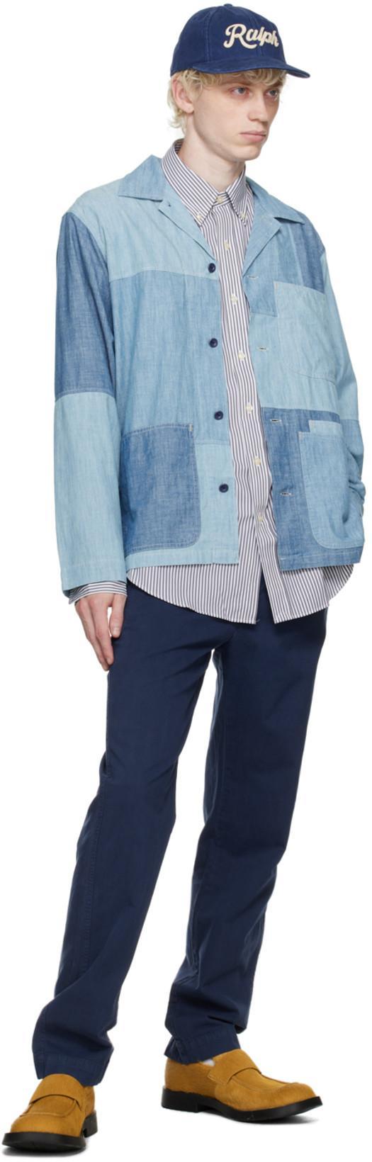 POLO RALPH LAUREN Straight-leg Cotton Trousers In Newport Navy