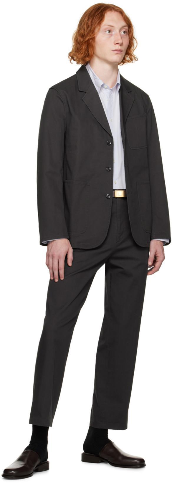 POTTERY Gray Washed Trosuers In Cc Charcoal