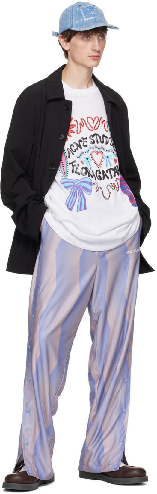 ACNE STUDIOS Crystals Logo Cap In Blue