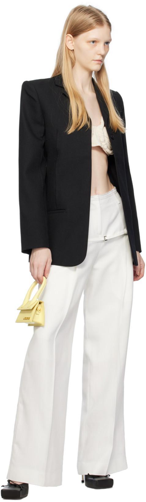 JACQUEMUS Off-white 'le Haut Meli' Bra In Cream