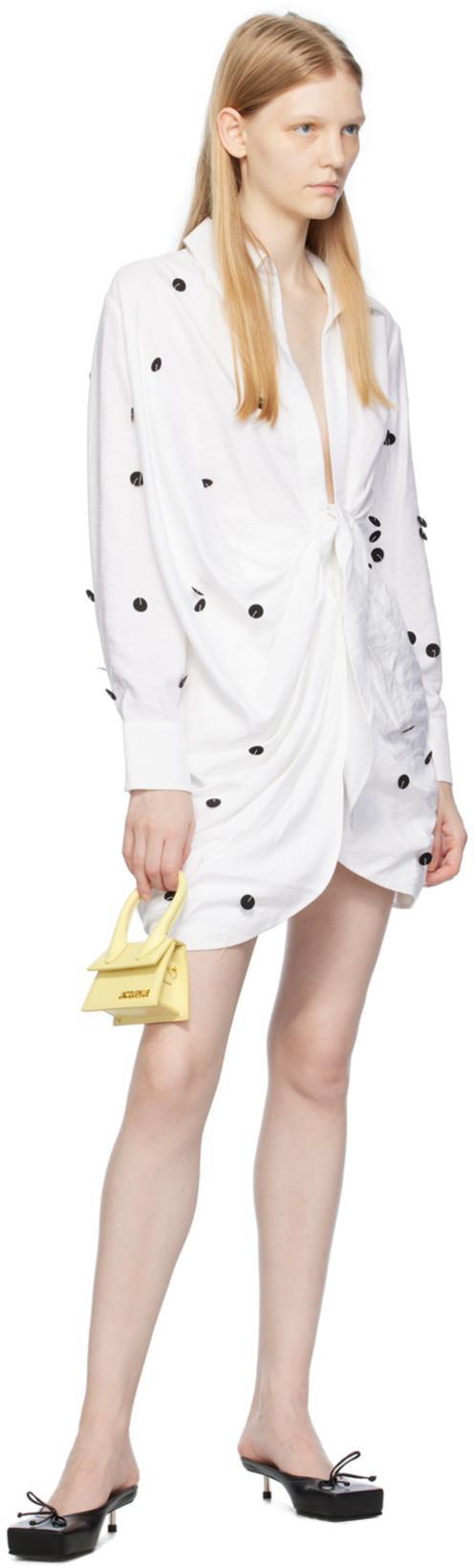 JACQUEMUS Off-white Le Papier 'le Chiquito' Bag In 120 Ivory