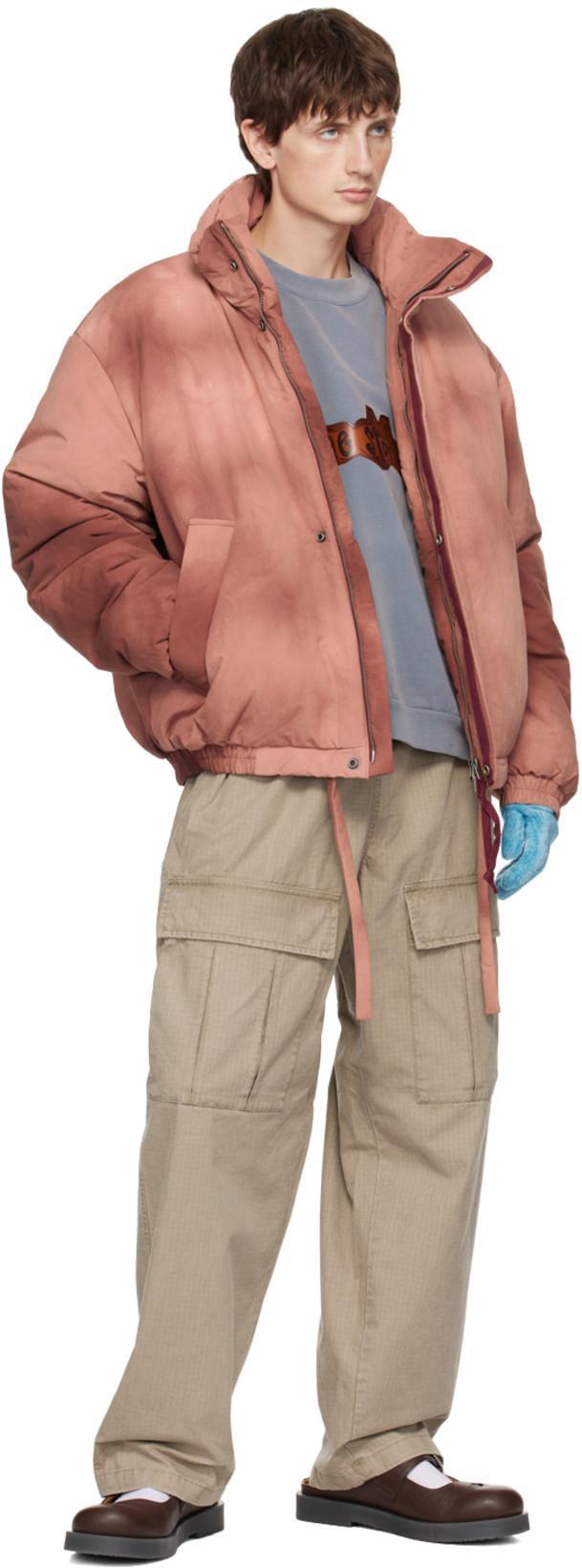 ACNE STUDIOS Mid-rise Cotton Cargo Pants In Cold Beige