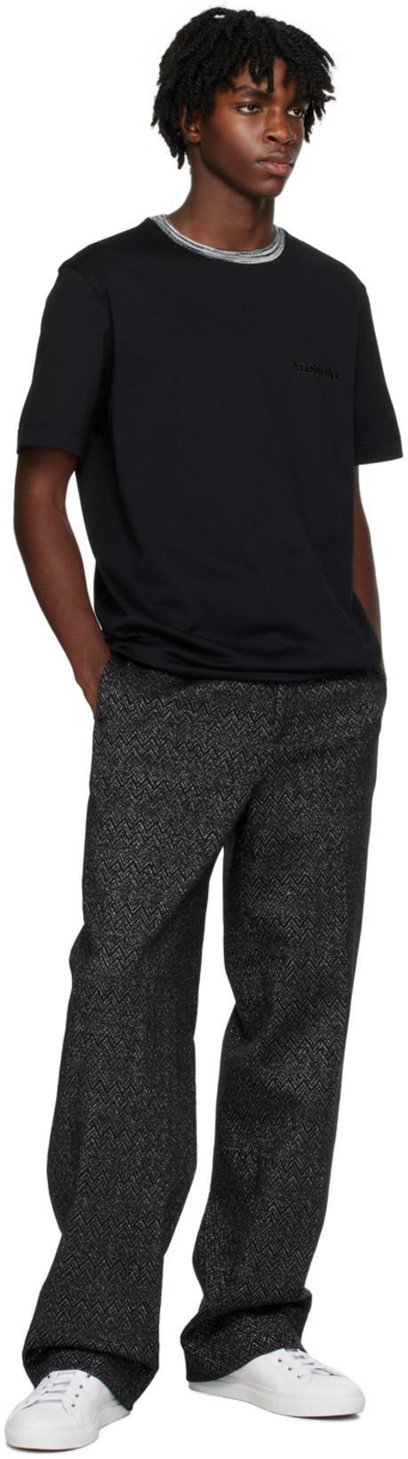 MISSONI Logo Embroidery Cotton Jersey T-shirt In Blue